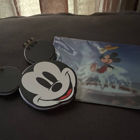 Disney Other - Disney Black Mickey Mouse Spiral Notebook/postcard